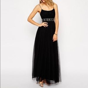 NEEDLE & THREAD | BLACK TULLE FORMAL DRESS